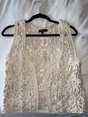 Lulu's Cream Crochet Floral Tank Top